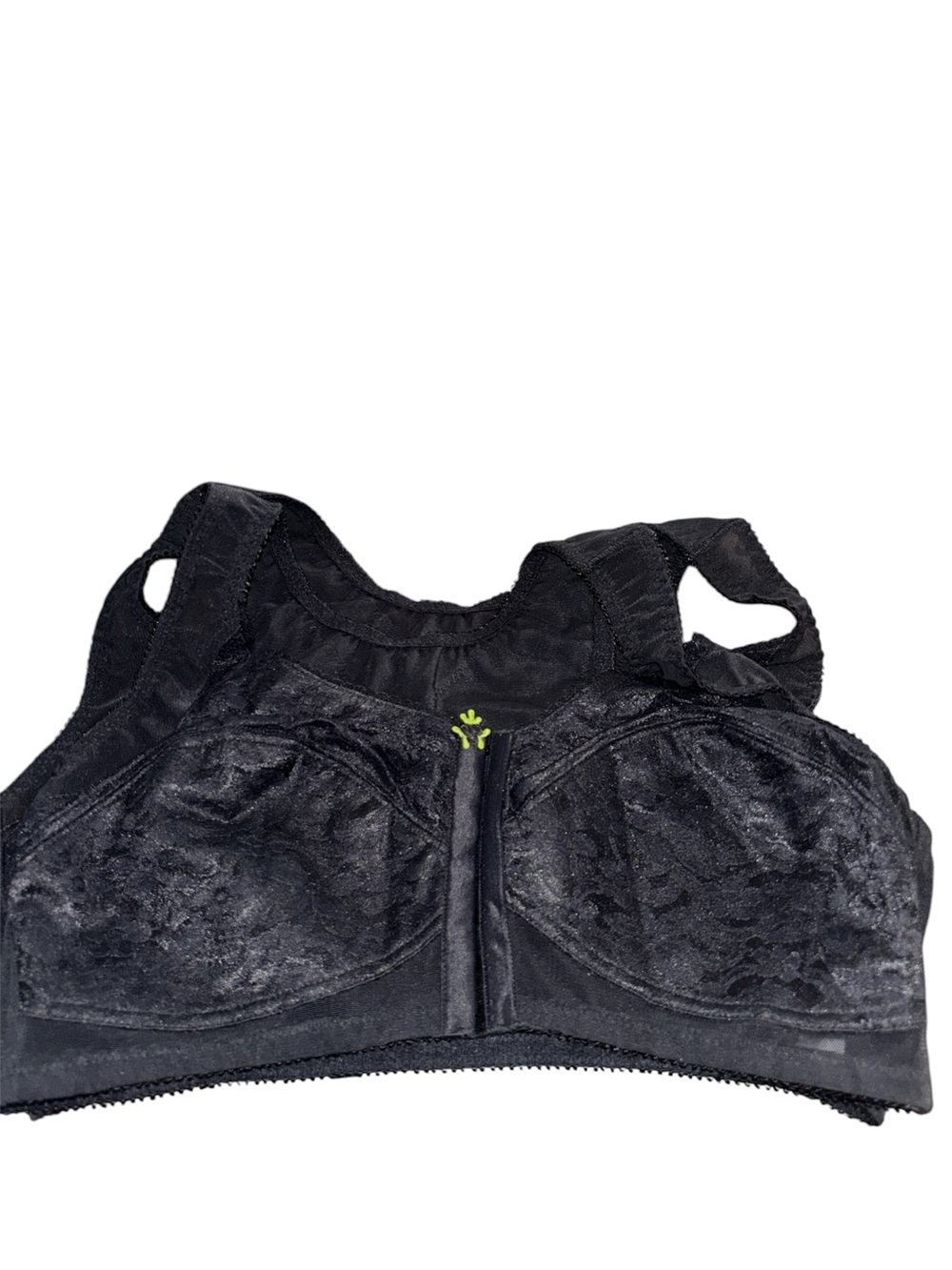 Black Front-Zip Lace Comfort Bra - Women Intimates